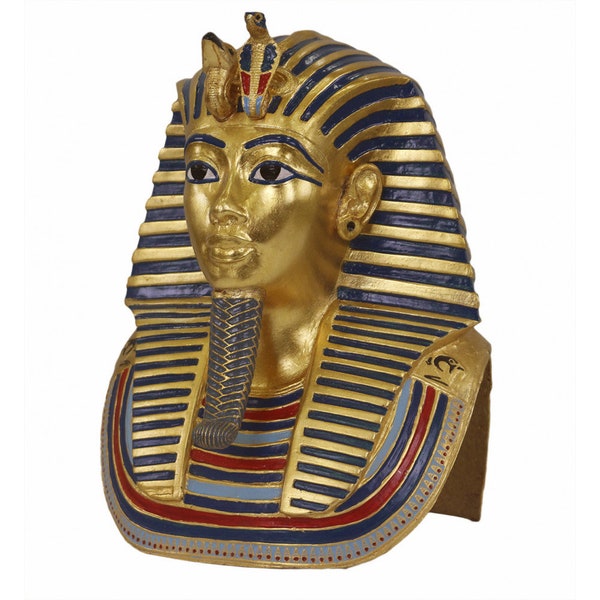 Elegant Tutankhamun Mask Museum ( Medium size ), Ancient Egypt, Egyptian Kings, Handcrafted Replica Reproduction With Certificate