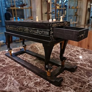 Gioco da tavolo Senet di Re Tutankhamon in edizione limitata (versione museale), realizzato a mano, riproduzione certificata dal museo