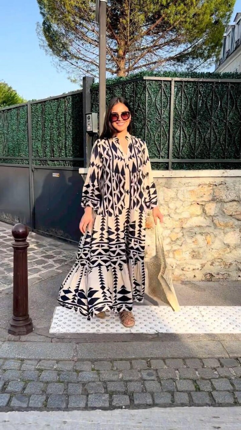 Trendy Egyptian Cotton Dress Egyptian Dress Exotic Dress A Etsy