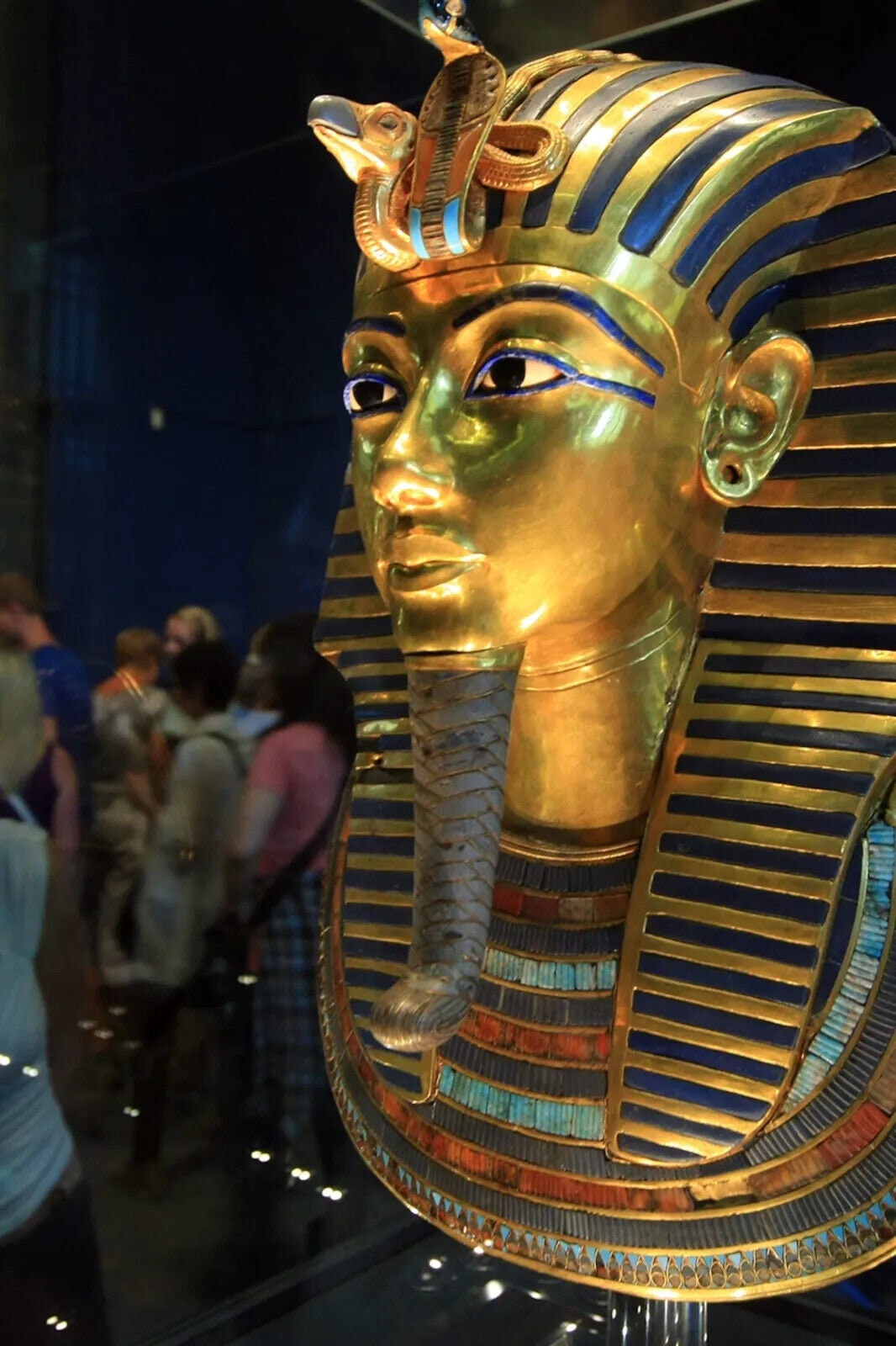 King Tutankhamun Gold Mask in Wooden Base large Size Museum Etsy