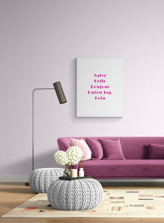 Hello in Different Languages Printable Wall Art Typography - Etsy