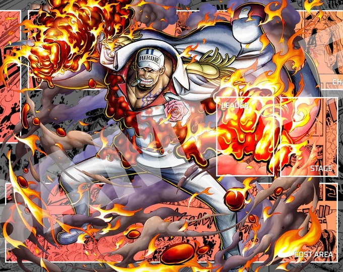 One Piece Sakazuki Akainu Playmat/mousepad for TCG MTG CCG 60x35cm Etsy