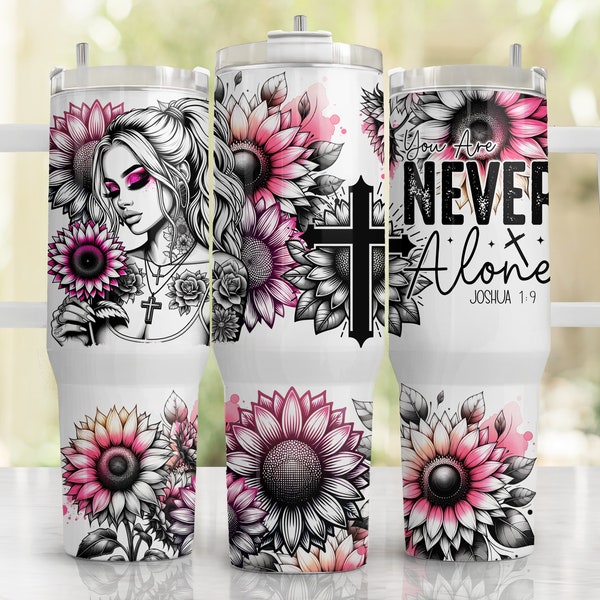 40oz Religious Tumbler Wrap, 40oz Sublimation Design Download, Floral Christian 40oz Tumbler Png, 40 Oz Quencher Tumbler Sublimation Design