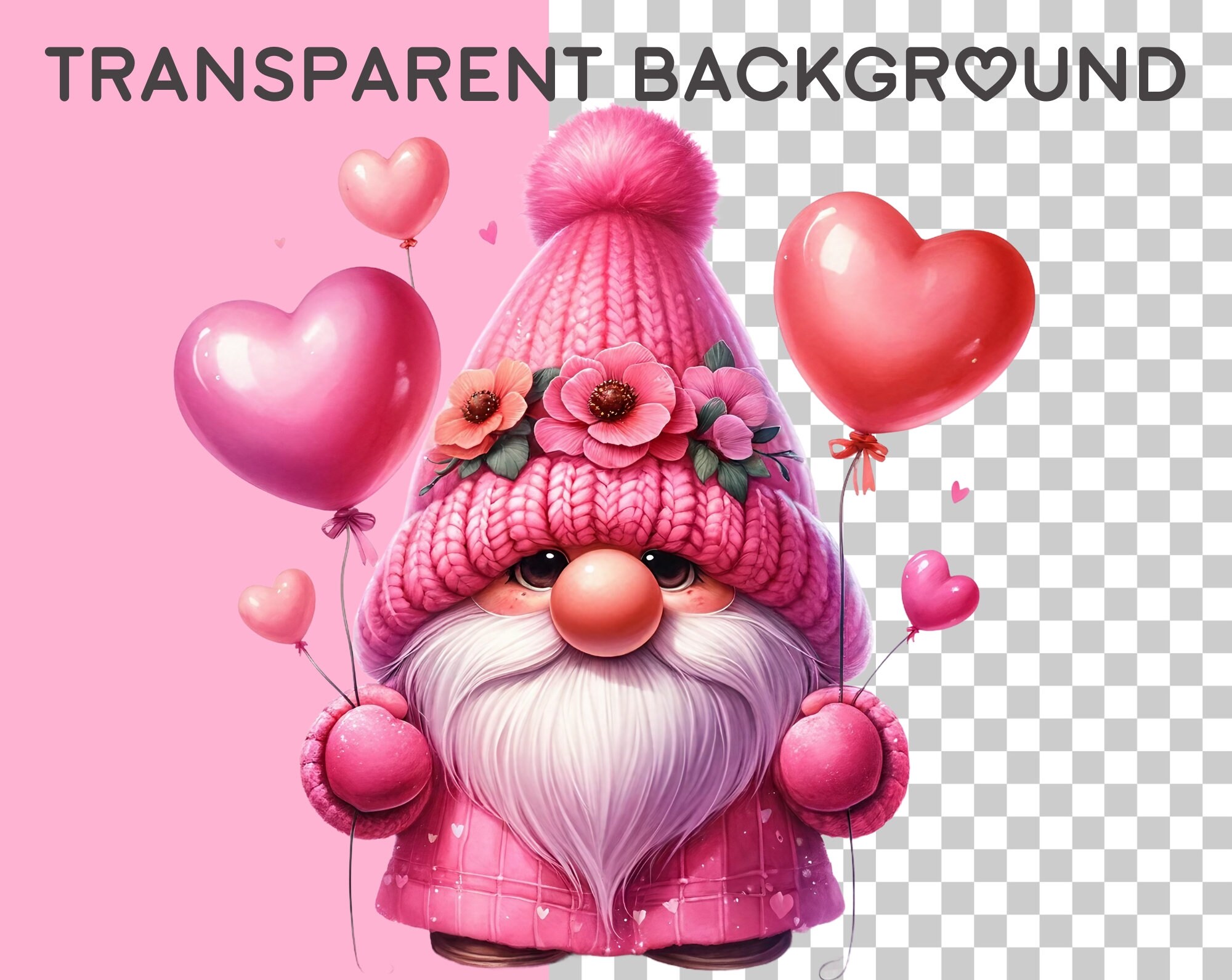 Gnomes Valentines Day Clip Art Bundle Gnome Clipart PNG Bundle Gnomes ...