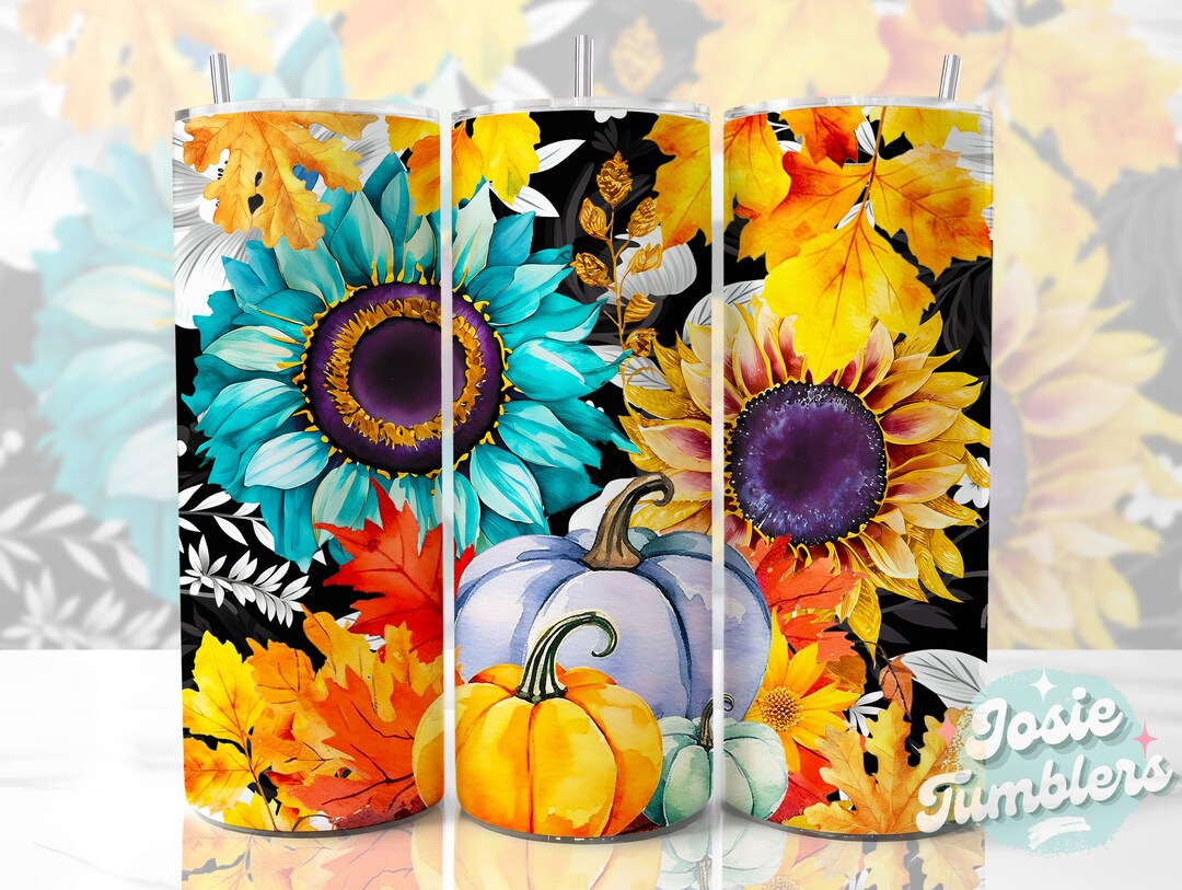 Seamless Fall Tumbler Wrap 20oz Skinny Tumbler Sublimation Designs PNG ...