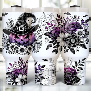 40 Unzen Halloween Tumbler Wrap, 40 Unzen Sublimationsdesign-Download, Halloween-Kürbis 40 Unzen Tumbler Png, 40 Unzen Gruseliger Tumbler Sublimation 40 Unzen Wrap