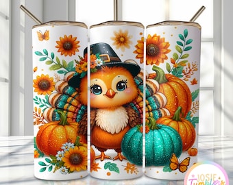 Thanksgiving-tumbleromslag png, 20oz smal sublimeringstumblerdesign, kalkon-sublimeringsdesign png, hösttumbler-png-omslag nedladdning