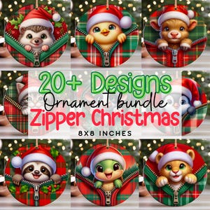Christmas Ornament Bundle, Ornament Sublimation Bundle Png, Ornament Christmas Designs, Cute Christmas Bundle, Round Ornament PNG Designs