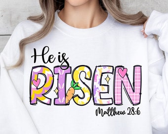 Él ha resucitado Png, Pascua Png Descargar, Día de Pascua Camisa Sublimación PNG, Pascua Png para camiseta, Diseño de camiseta de Pascua Pascua Cristiana png