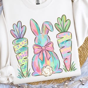 Easter Bunny PNG, Easter Png Download, Tee Shirt Sublimation PNG, Easter Shirt Png, Png For Tshirt, Coquette Easter T-shirt Designs image 2