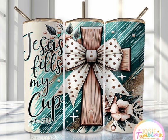 Coquette Christian Tumbler Wrap, 20oz Skinny Sublimation Tumbler Design, Cross Valentine Sublimation Design Png, Religious Tumbler Png Wrap