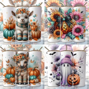 Fall Bundle Png Tumbler Wrap 20 Oz Skinny Sublimation Bundle Tumbler ...