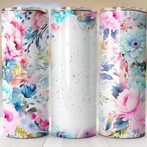Fügen Sie Ihren Namensbecher hinzu, personalisieren Sie den Becher, fügen Sie Namen hinzu, Sublimationsentwürfe Blumen, rosa Becher-Design Png, dünne 20 Unzen Becher-Tasse Blume Png