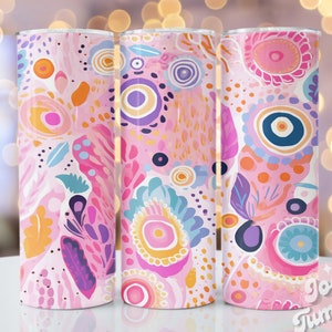 Seamless Pattern Tumbler Wrap Design, 20oz Skinny Sublimation Tumbler Design, Abstract Sublimation Design Png, Seamless Tumbler Png Wrap