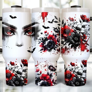 40 Unzen Halloween Tumbler Wrap, 40 Unzen Sublimationsdesign-Download, Halloween-Vampir 40 Unzen Tumbler Png, 40 Unzen gruseliger Tumbler Sublimation 40 Unzen Wrap