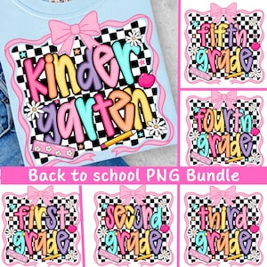 Preppy Back To School Bundle Png, T Shirt Bundle PNG, First Day Of School Shirt, Coquette Teacher Png Shirt, Girl Shirt Sublimation Designs