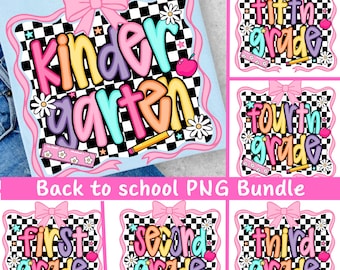 Preppy Back To School Bundle Png, T Shirt Bundle PNG, First Day Of School Shirt, Coquette Teacher Png Shirt, Girl Shirt Sublimation Designs