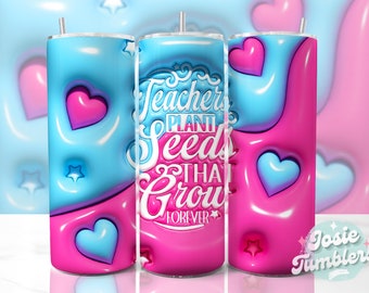Inflated Sublimation Design 3D Tumbler Wrap 20 Oz Skinny Tumbler ...