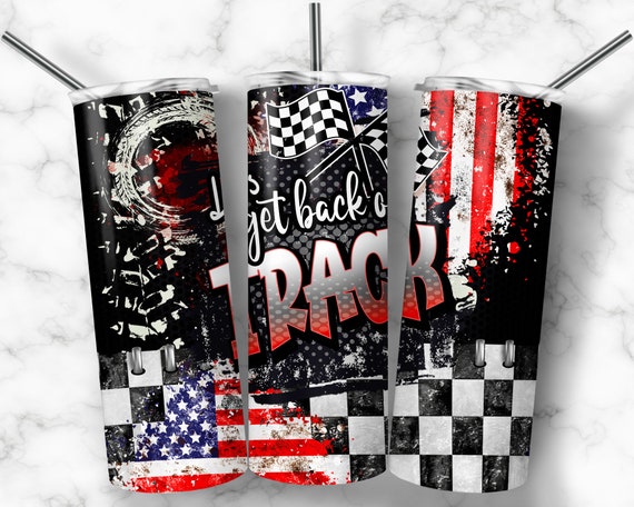 Dirt Track Racing Tumbler Wrap, 20oz Skinny Sublimation Tumbler Design, Racer Sublimation Design, Seamless Motorsport Tumbler Png Download