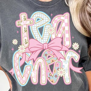 Coquette Teacher PNG, Teacher Sublimation, Teacher Shirt Png, Png For Shirts, Teacher Appreciation, Back To School Png, T shirt Png Download