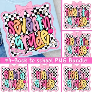 Preppy Back To School Bundle Png, T Shirt Bundle PNG, First Day Of School Shirt, Coquette Teacher Png Shirt, Girl Shirt Sublimation Designs