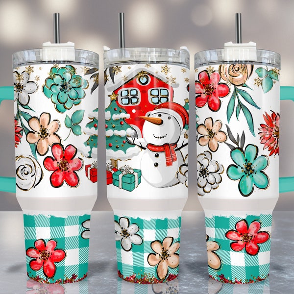 Christmas 40oz Tumbler Wrap Download 2 Piece Tumbler Design Snowman Tumbler With Handle Wrap 40 Oz Sublimation Tumblers Christmas Quencher