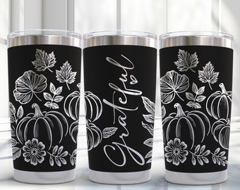 Fall Laser Svg, 20oz Laser Engrave Svg, Thanksgiving Laser Tumbler Wrap, Laser Engraving Files, Laser Engraving Tumbler 20oz Laser Wrap