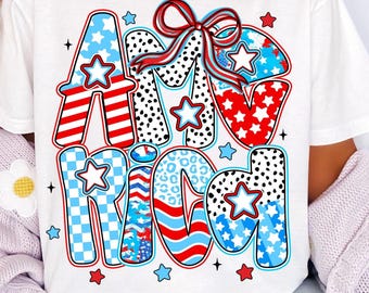 PNG del 4 de julio, coqueta americana, patriótica, camiseta retro del 4 de julio, PNG para camisetas, camiseta femenina de EE. UU., Día de la Independencia