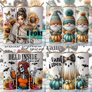 Fall Bundle Png Tumbler Wrap 20 Oz Skinny Sublimation Bundle Tumbler ...