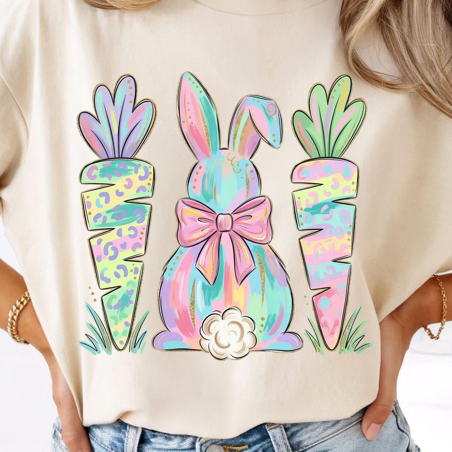 Easter Bunny PNG, Easter Png Download, Tee Shirt Sublimation PNG ...