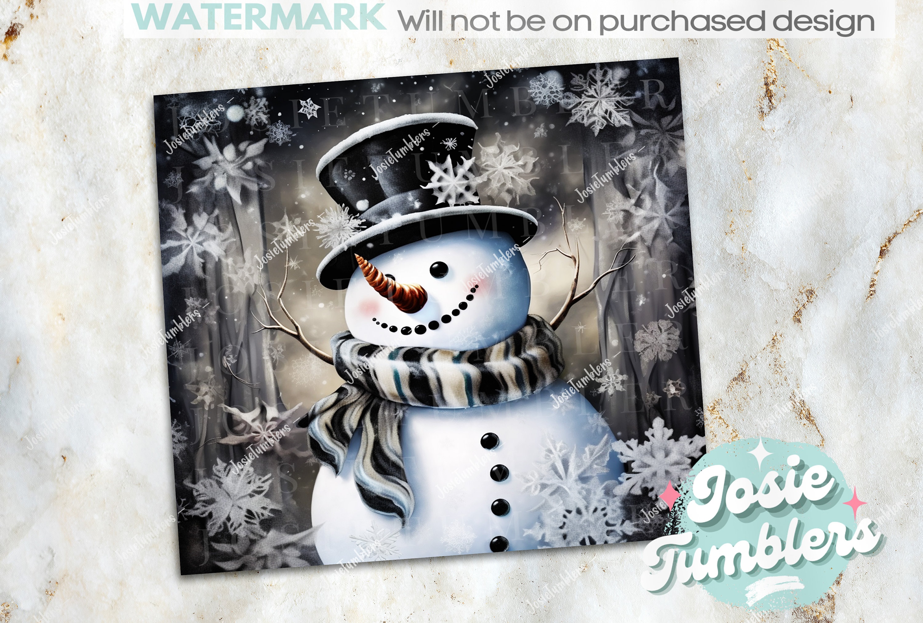 Christmas Tumbler Snowman 20oz Skinny Tumbler Wrap 20 Oz