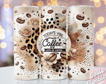 Coffee Tumbler Wrap Sublimation, 20oz Skinny Tumbler Wrap, Coffee Sublimation Wrap For Tumbler Png Wrap, Watercolor Tumbler Download Png