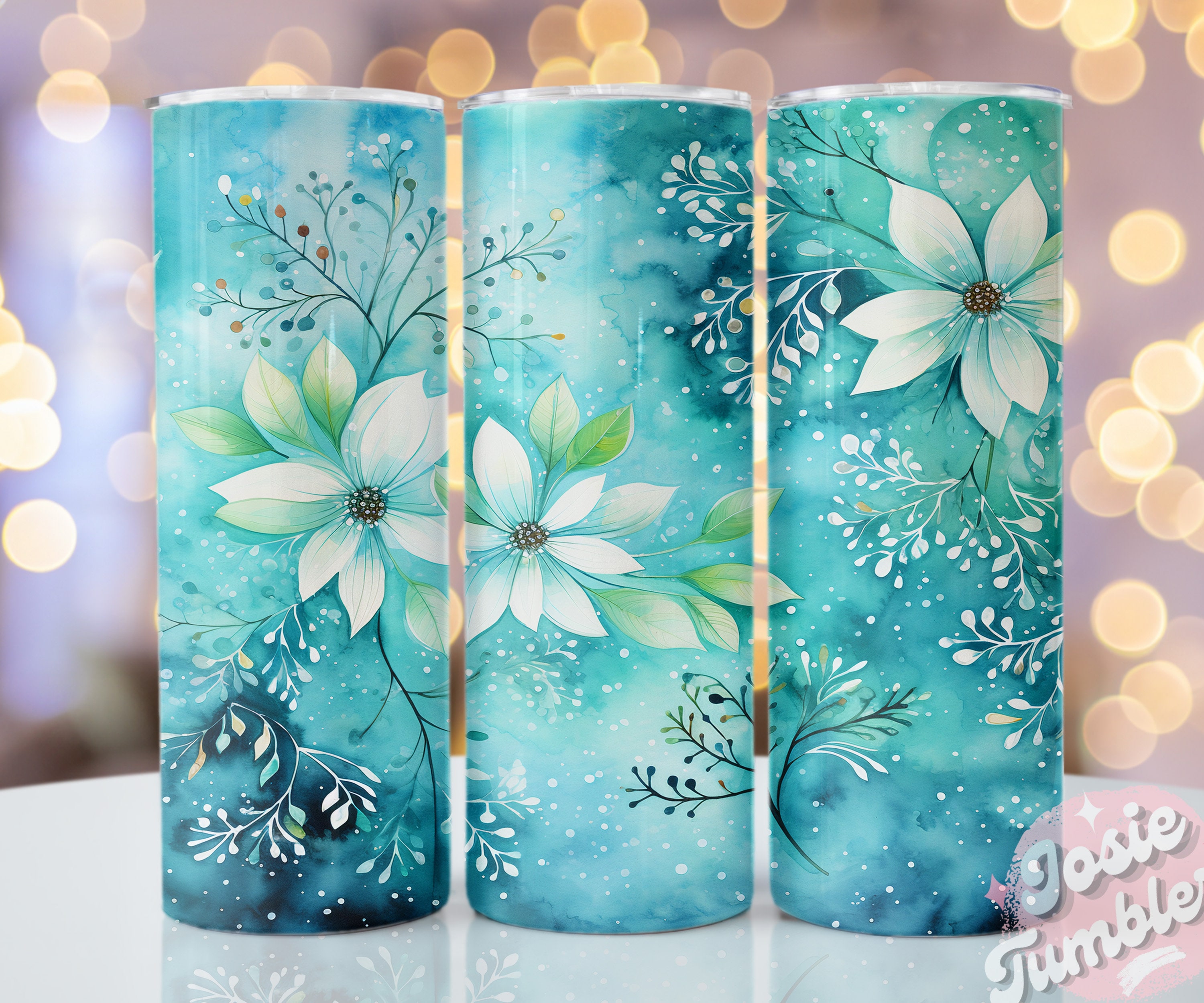 ♡ Buy Seamless Floral Tumbler Wrap, 20oz Skinny Sublimation