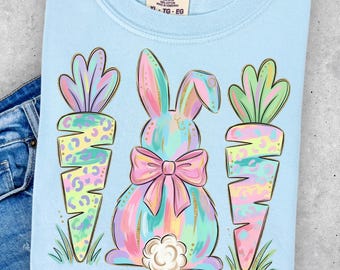 Easter Bunny PNG, Easter Png Download, Tee Shirt Sublimation PNG, Easter Shirt Png, Png For Tshirt, Coquette Easter T-shirt Designs