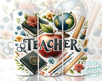 Lehrer Tumbler Wrap Design, 20 Unzen Skinny Tumbler Sublimation Design, Lehrer Sublimation Tumbler Png, Tumbler Digitaler Download für Lehrer