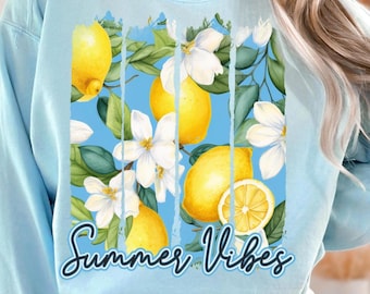 Summer Vibes Shirt PNG, Shirt Png Download, Lemon Tee Shirt Sublimation, Retro Summer Shirt Png, Png For Tshirt, Beach Png, Summer T-shirt