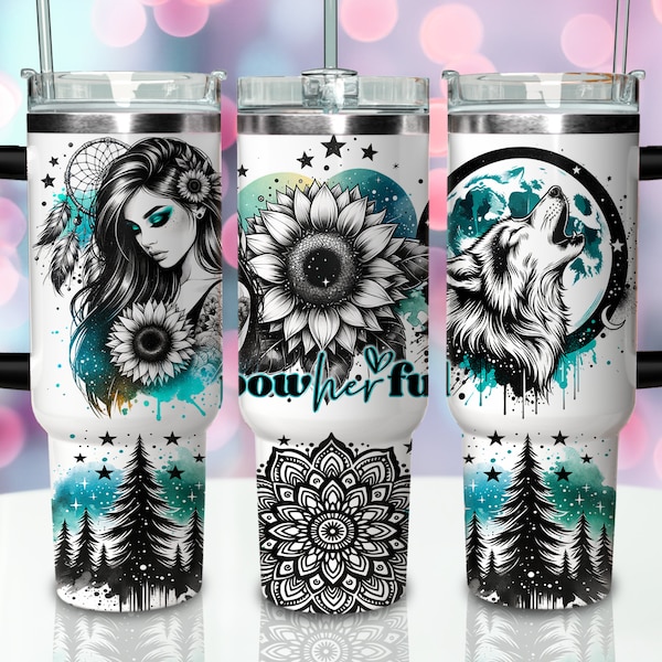 40 oz d'emballage pour verre avec affirmation positive, 40 oz pour sublimation à téléchargement, gobelet png tournesol 40 oz, sublimation de gobelet inspirante 40 oz