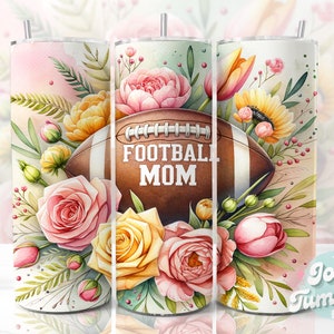 Football Mom Tumbler Wrap, 20oz Skinny Sublimation Tumbler, Football Sublimation Designs, Skinny Tumbler Png Download, Sports Tumbler Design