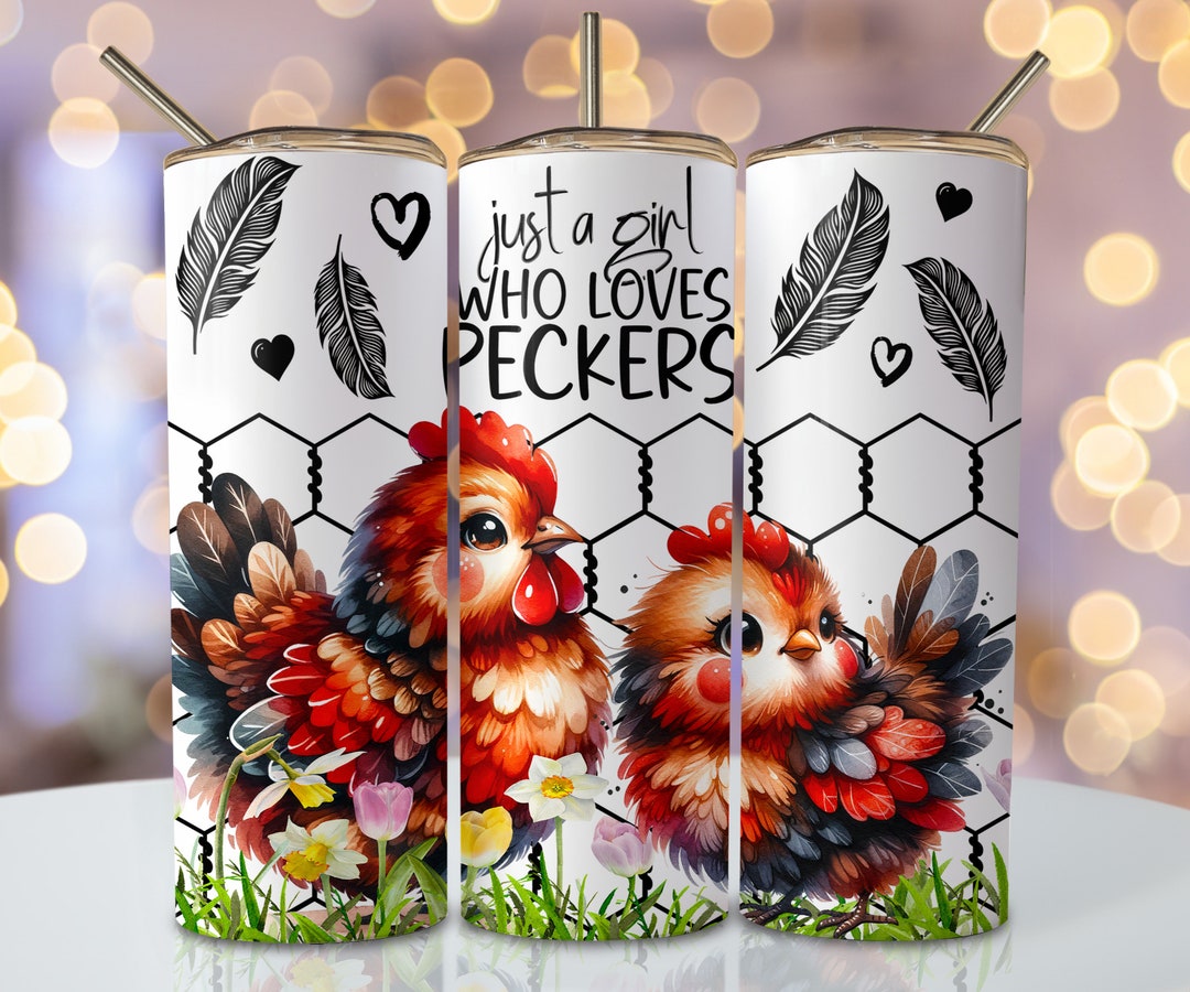 Chicken Tumbler Wrap, 20 Oz Skinny Sublimation Tumbler Design, Chicken ...