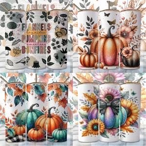 Fall Bundle Png Tumbler Wrap 20 Oz Skinny Sublimation Bundle Tumbler ...