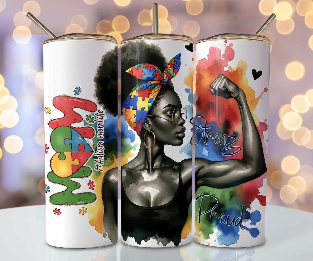 Proud Autism Mom Tumbler Wrap, 20 Oz Skinny Sublimation Tumbler Design ...