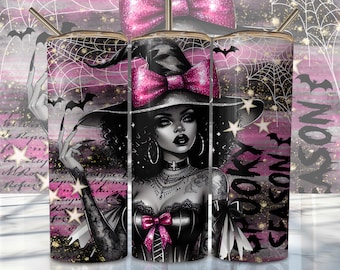 Envoltura de vaso de bruja de Halloween, diseño de vaso de sublimación flaco de 20 oz, diseño de sublimación de temporada espeluznante png, vaso de Halloween png Descargar