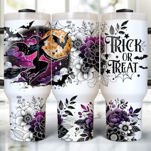 40 Unzen Halloween Tumbler Wrap, 40 Unzen Sublimationsdesign Download, Halloween-Hexe 40 Unzen Tumbler Png, 40 Unzen gruseliger Tumbler Sublimation 40 Unzen Wrap