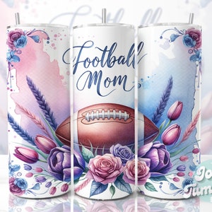 Football Mom Tumbler Wrap, 20oz Skinny Sublimation Tumbler, Football Sublimation Designs, Skinny Tumbler Png Download, Sports Tumbler Design
