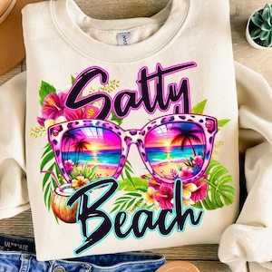 Playa Salada PNG, Diseño de Sublimación PNG, Diseño de Camiseta, Camiseta de Verano PNG, Camiseta de Moda PNG, Diseños de Camisetas de Verano Tropical PNG, Descarga Digital