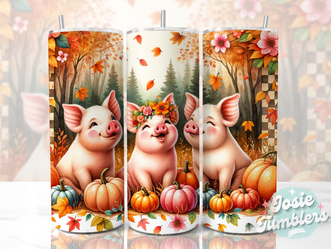 Seamless Fall Tumbler Wrap Png, 20oz Skinny Sublimation Tumbler Designs ...
