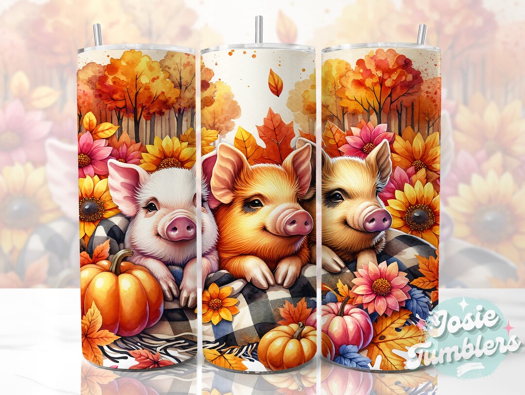 Seamless Fall Tumbler Wrap Png, 20oz Skinny Sublimation Tumbler Designs ...