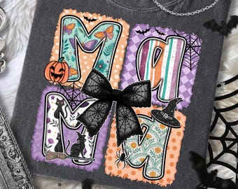 Halloween PNG, Coquette Spooky Shirt PNG, Halloween Shirt Png Download, Mama PNG, Tee Shirt Sublimation Design, Mom Png For Shirts Designs