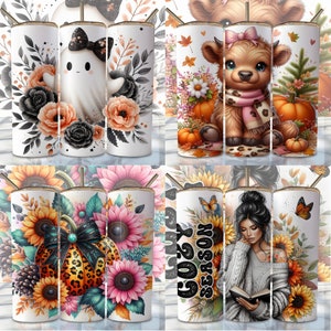 Fall Bundle Png Tumbler Wrap 20 Oz Skinny Sublimation Bundle Tumbler ...