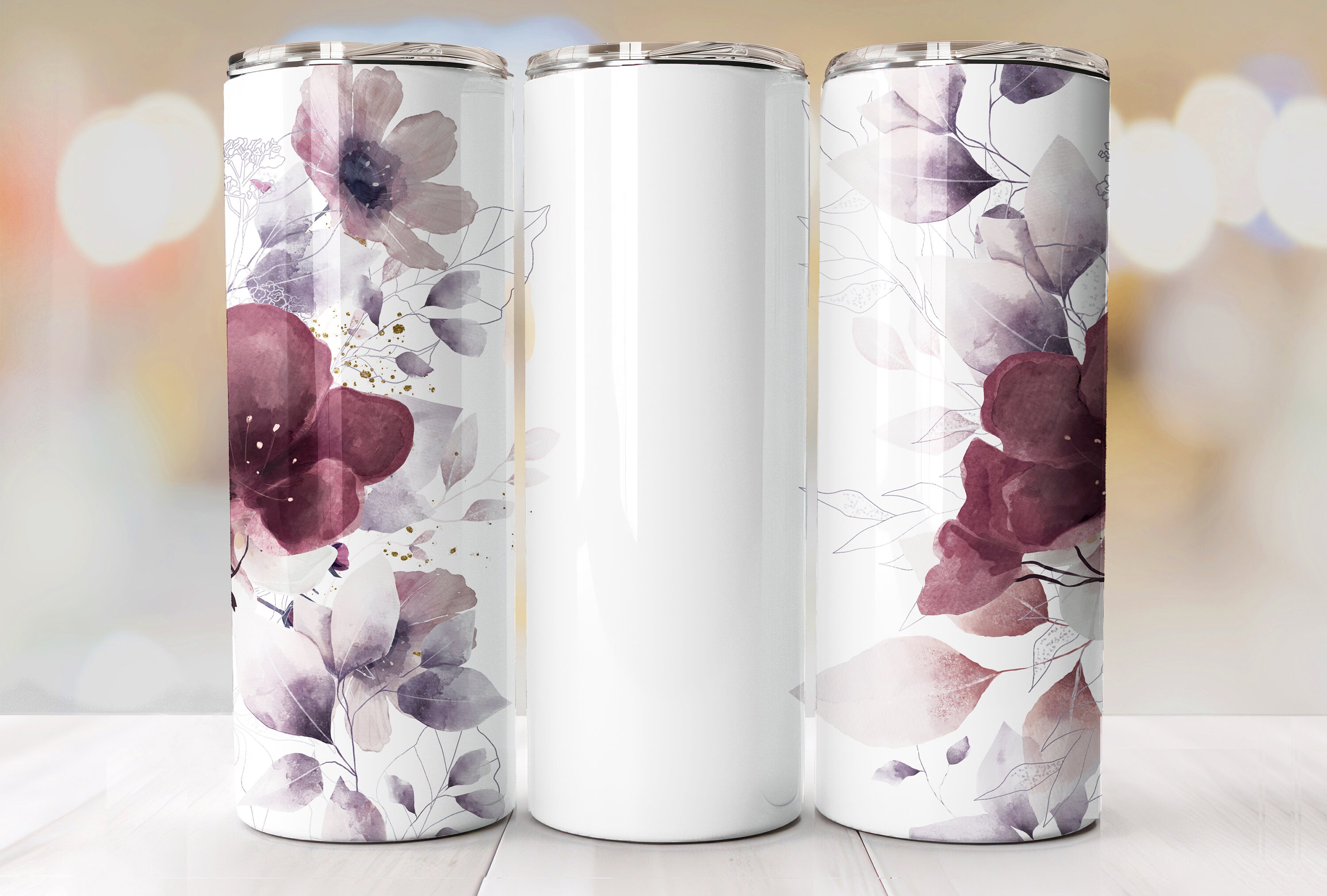 Fügen Sie Ihren Namen Tumbler Wrap hinzu, 20 Unzen Skinny Tumbler Designs, Aquarell Tumbler Wrap Floral, Blumen Tumbler Name, einfache Tumbler Vorlage png